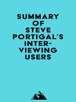 cover image of Summary of Steve Portigal's Interviewing Users